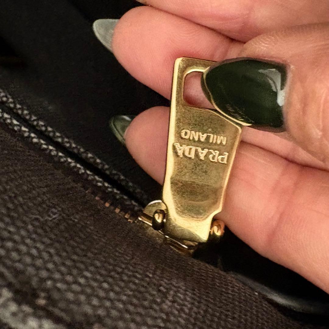 PRADA カナパ 黒 キャンバス トート 保存袋付　ブラック