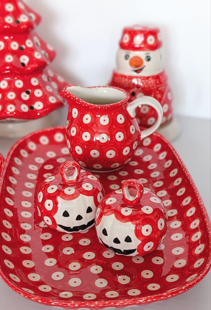 ポーリッシュポタリー マヌファクトゥラ 赤いレアセット♡.*・゜