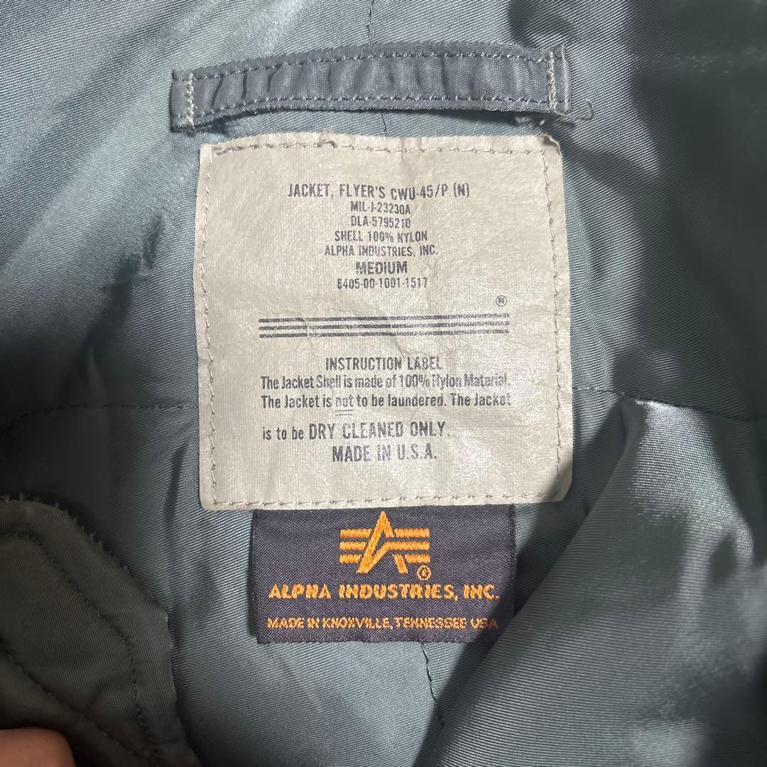 USA製　Alpha Industries CWU-45Pジャケット　90s