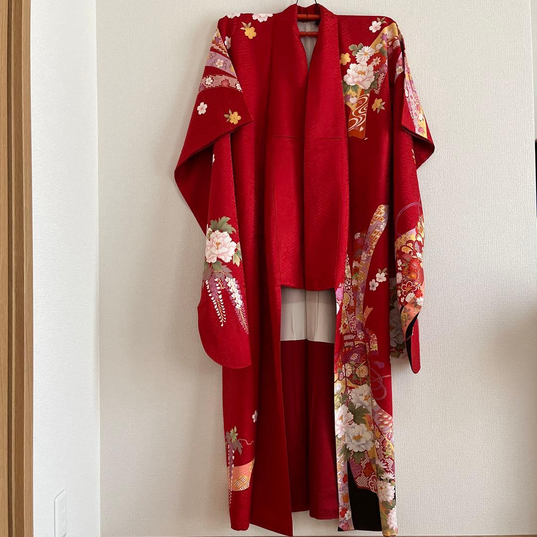 美品⭐︎正絹　振袖　7点セット　小物付