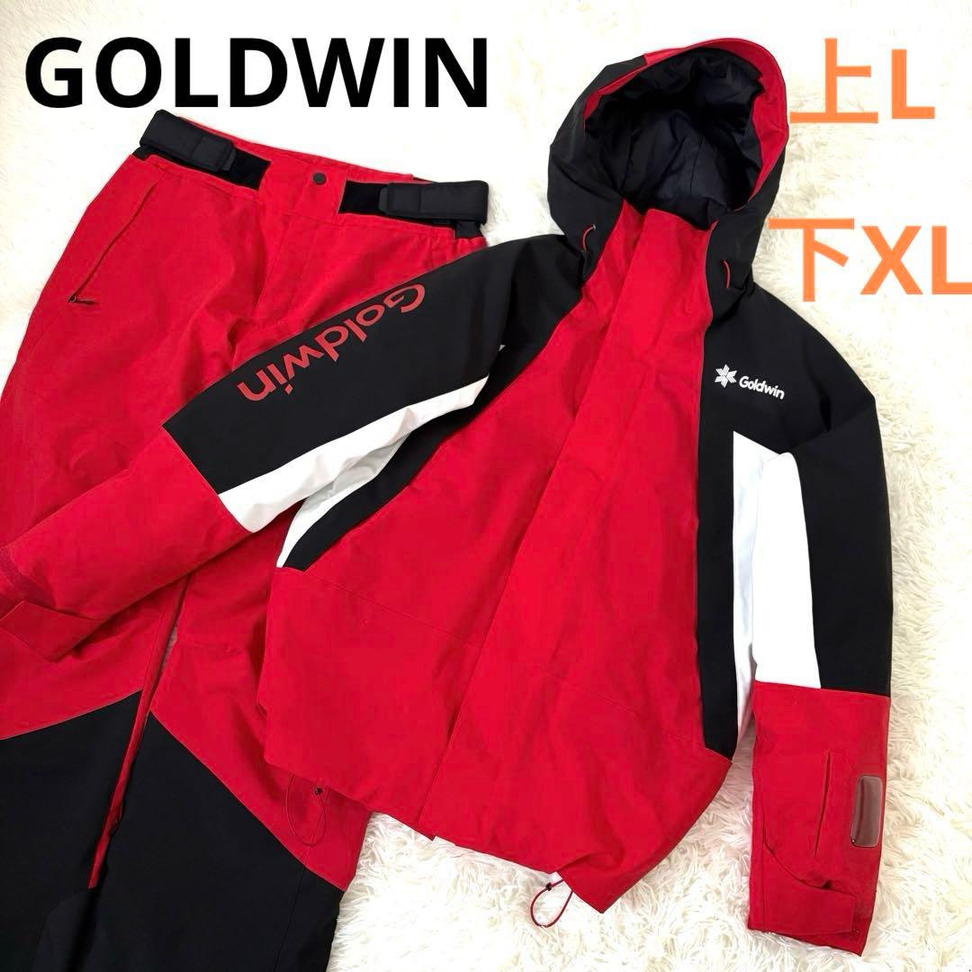 ゴールドウイン GOLDWIN スキーウェア　赤　上下セット　上L 下XL