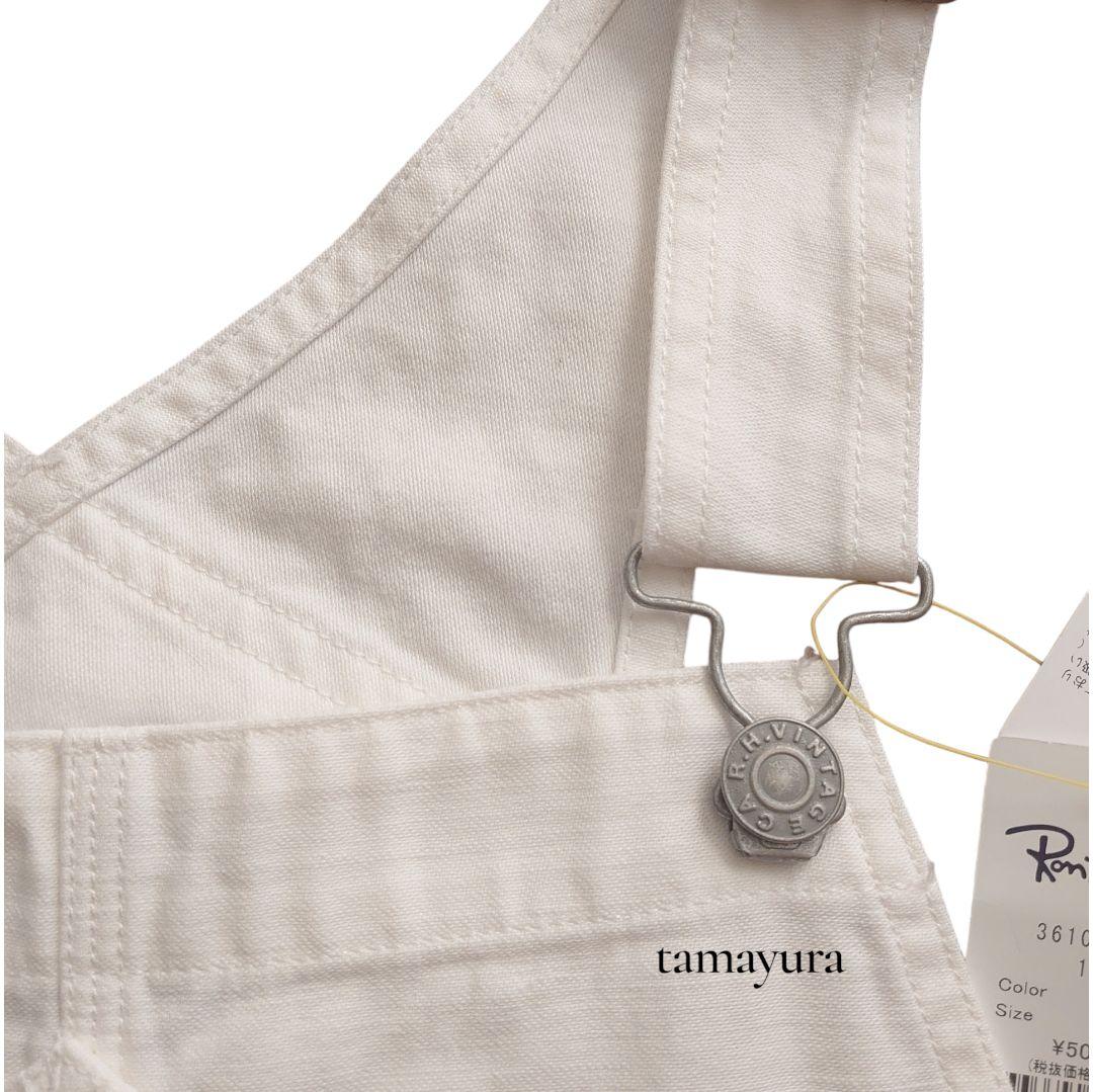 新品 ロンハーマン ヴィンテージ/デニムオーバーオール 白 サロペット