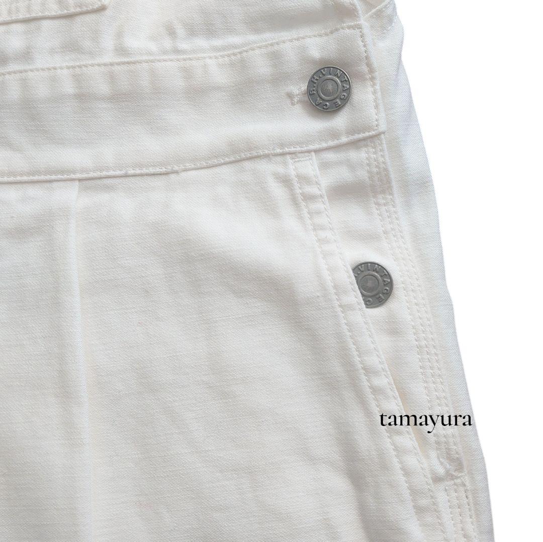 新品 ロンハーマン ヴィンテージ/デニムオーバーオール 白 サロペット