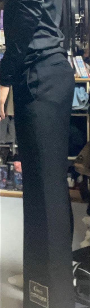 GUCCI グッチ　20ss フレアスラックス　ロゴパッチ　モヘア混　ミケーレ期