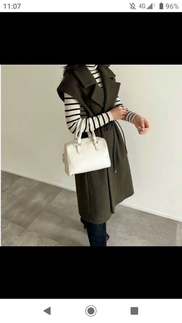 新品 Dolce.ニードルシャギージレ カーキ