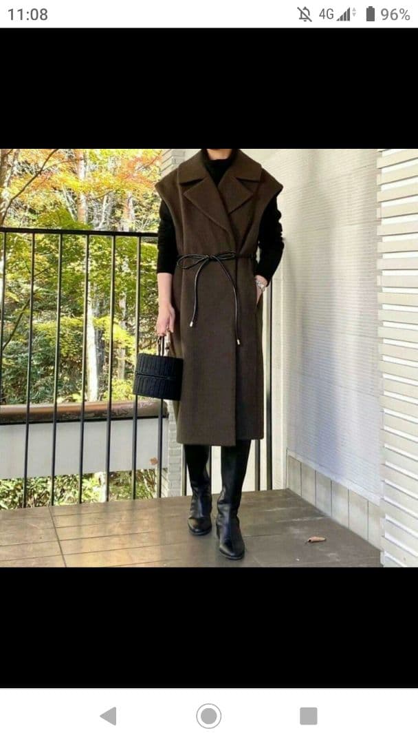 新品 Dolce.ニードルシャギージレ カーキ