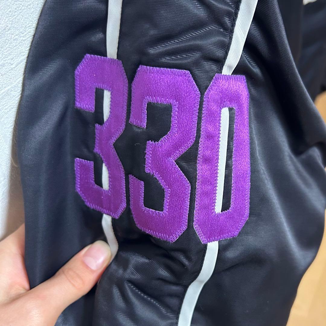 NIKE TEAM ナイキ チームオーダー 中綿スタジャン ブラック×パープル