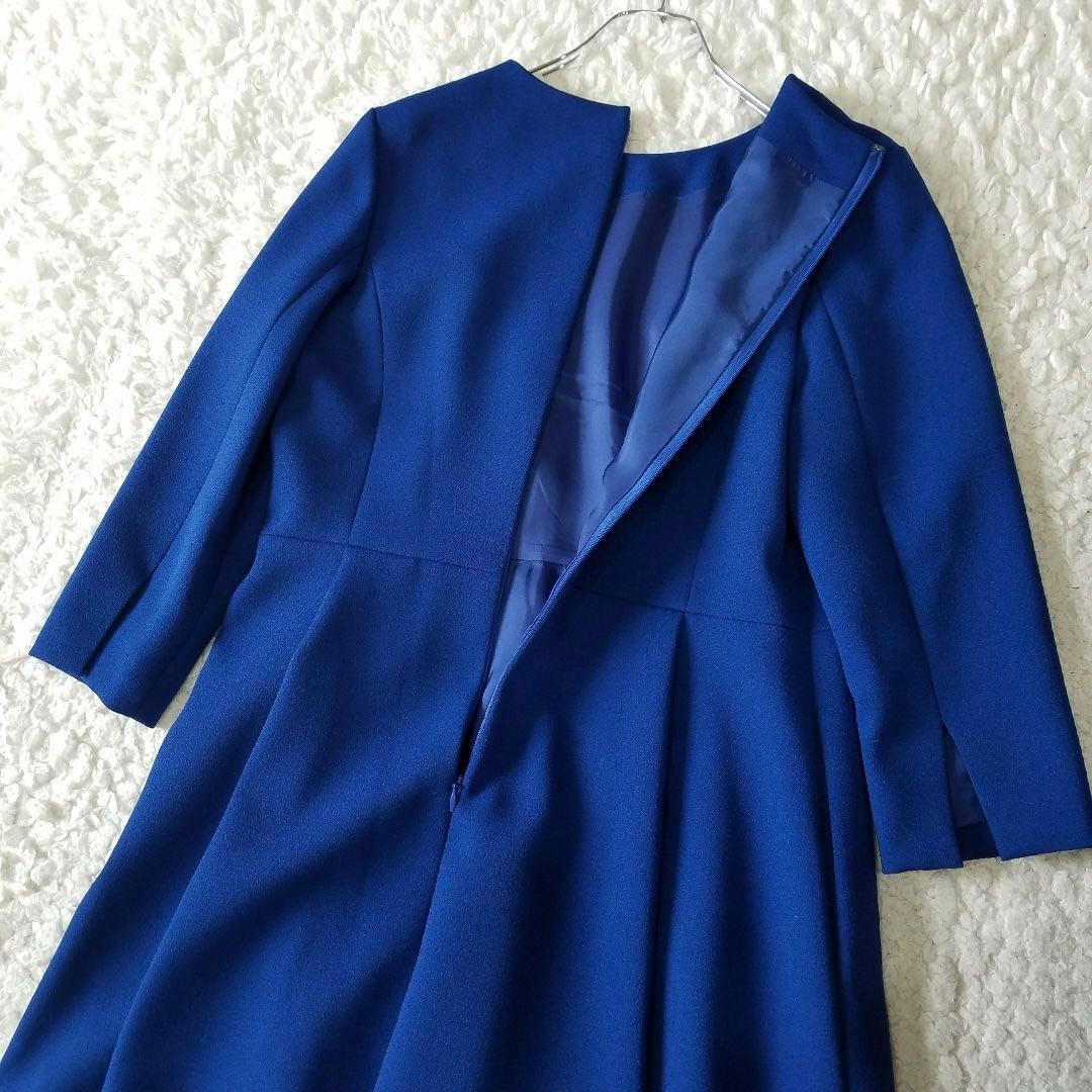 極美品✨アドーア ハイツイストアムンゼンドレス フレアワンピース ブルー