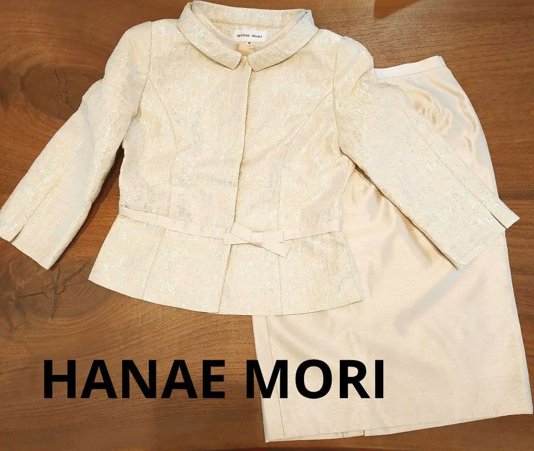 【未使用品】HANAEMORI ハナエモリ　セットアップ　ホワイト　クリーム