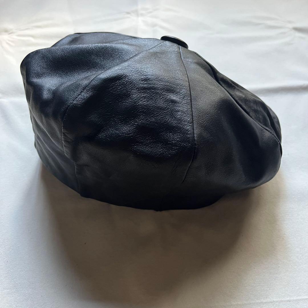 NEW YORK HAT BIG APPLE キャスケット　レザー　ベレー帽