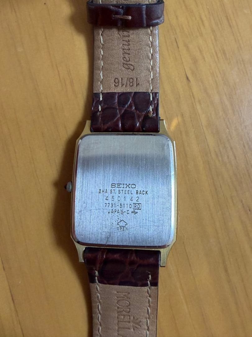 セイコーDolce 腕時計 スクエア ゴールド タンク クォーツ