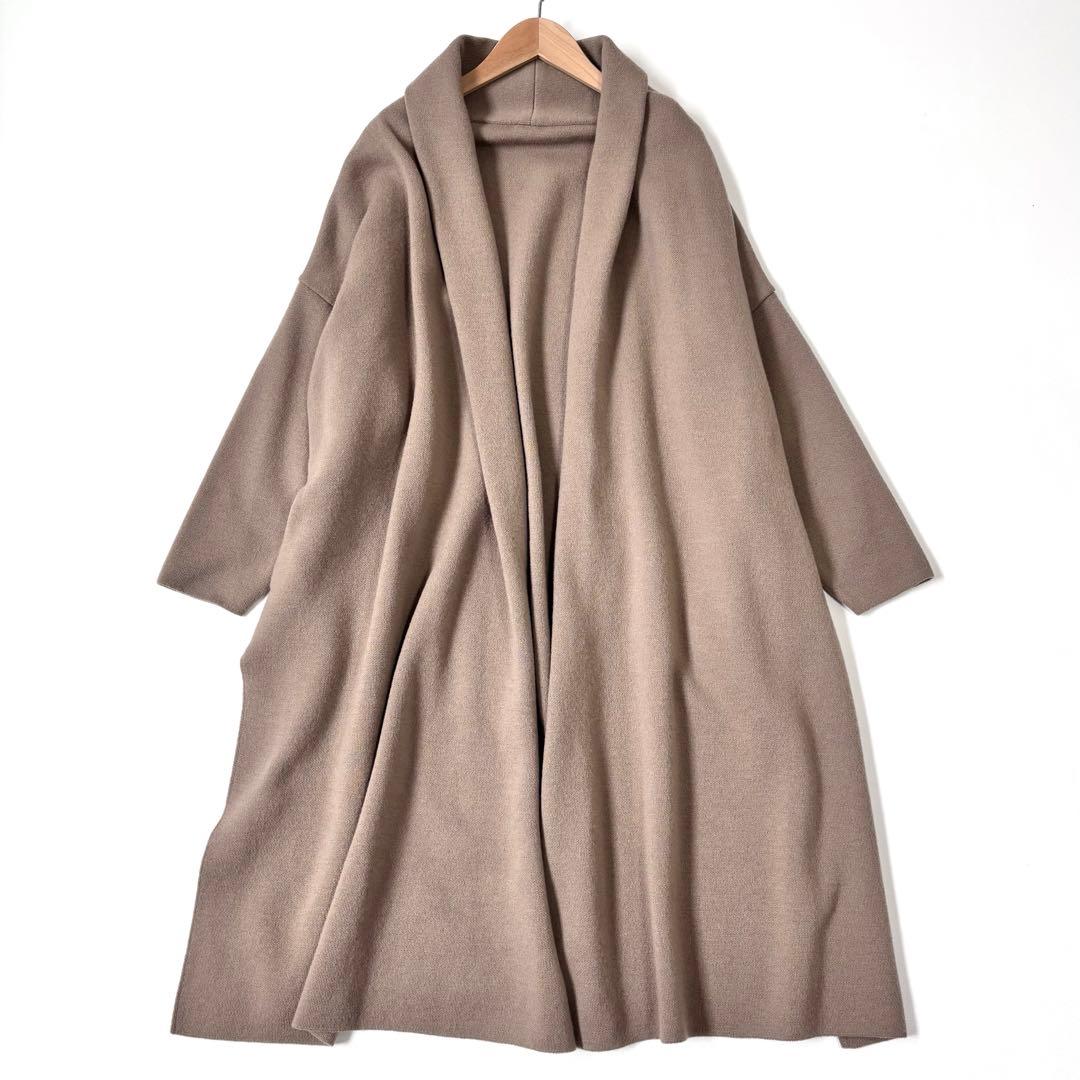 MUSE de Deuxieme Classe スムースニットガウンコート