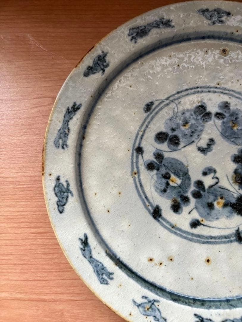 市野吉記　コウホ窯　大皿　平皿　リム皿　お正月