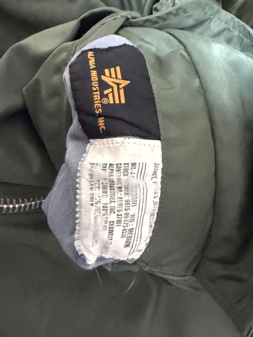 【美品】90s ALPHAMA-1 フライトジャケット 中綿入り M サイズ