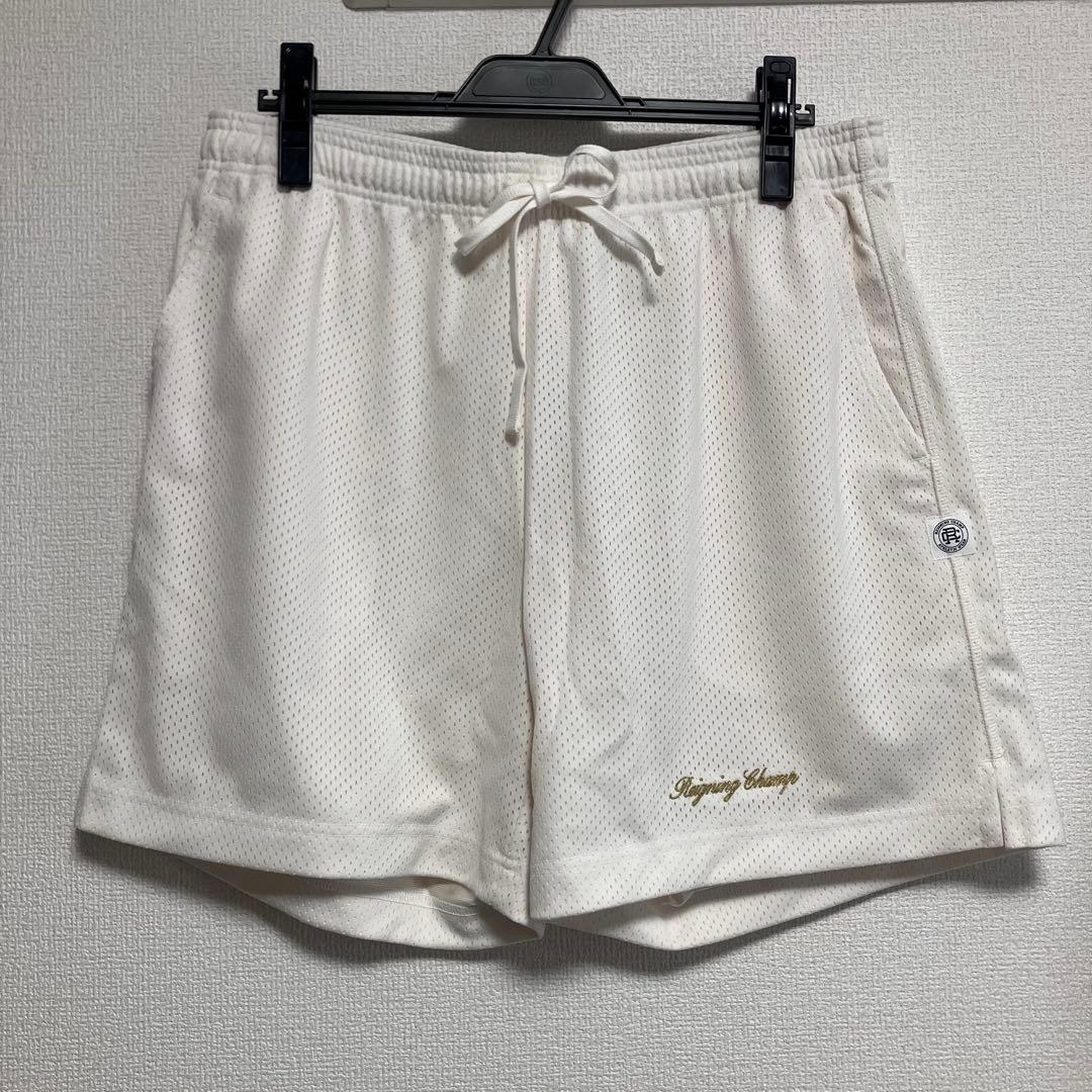 【新品】レイニングチャンプ　ショートパンツ　メンズ　ホワイト　メッシュ　L