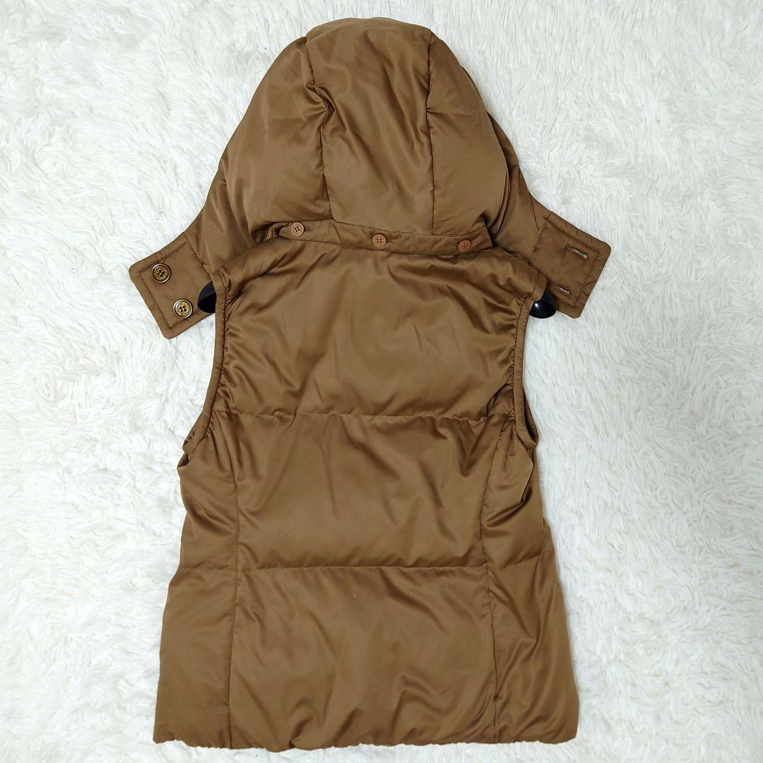 ✨良品✨バーバリーロンドン ダウンベスト ノバチェック フード 40