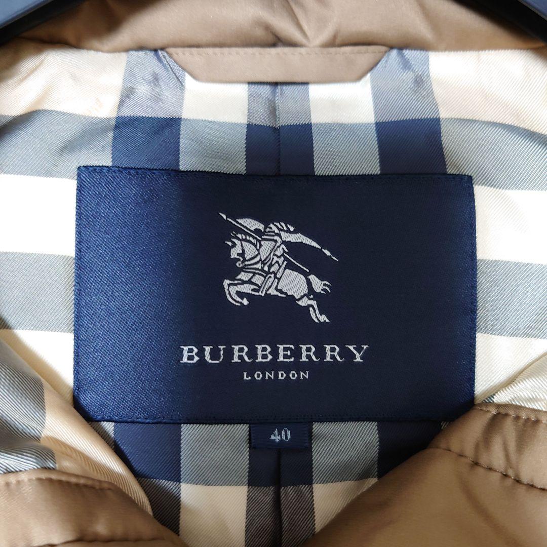 ✨良品✨バーバリーロンドン ダウンベスト ノバチェック フード 40