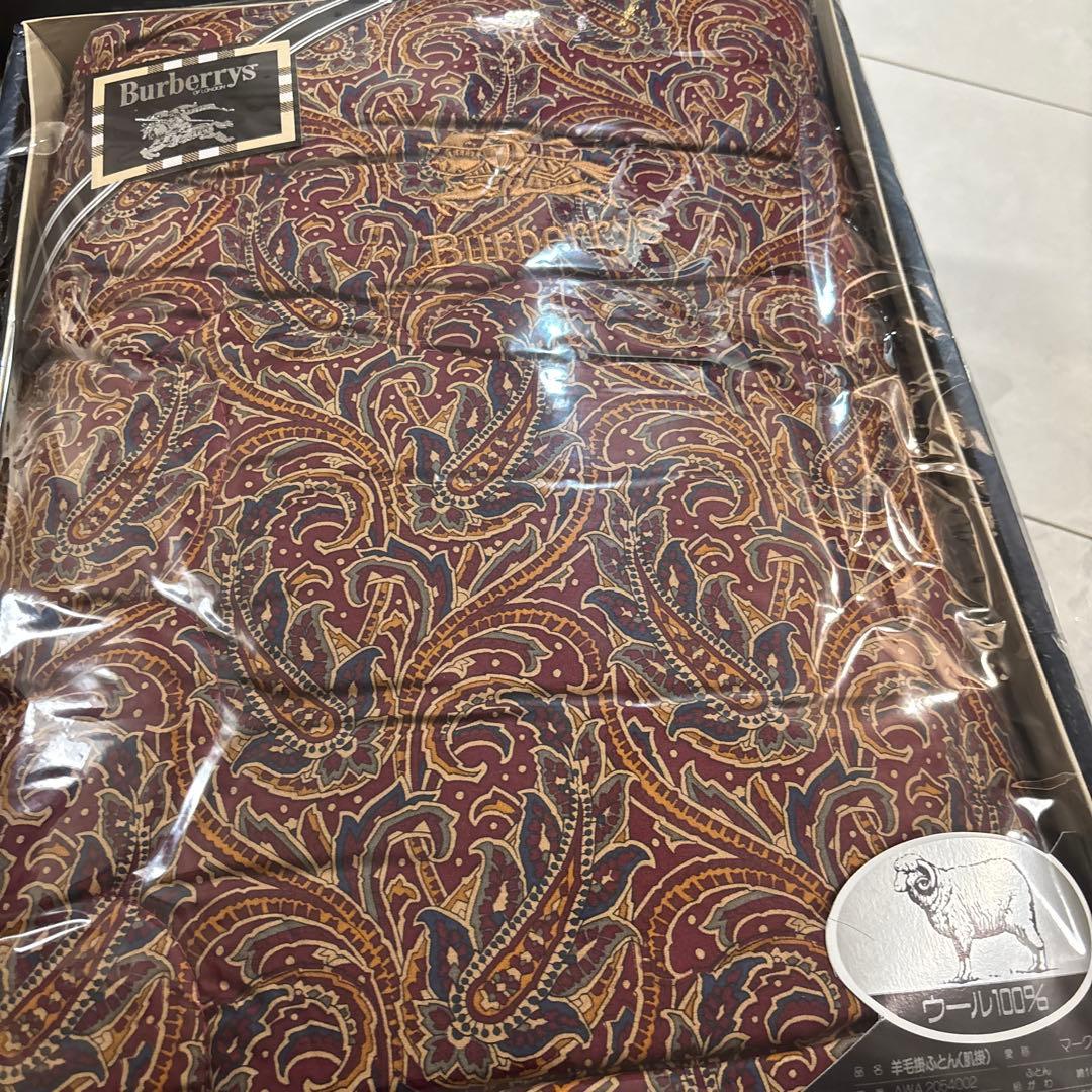 バーバリー　Burberry ウール　羊毛掛ふとん　肌掛け