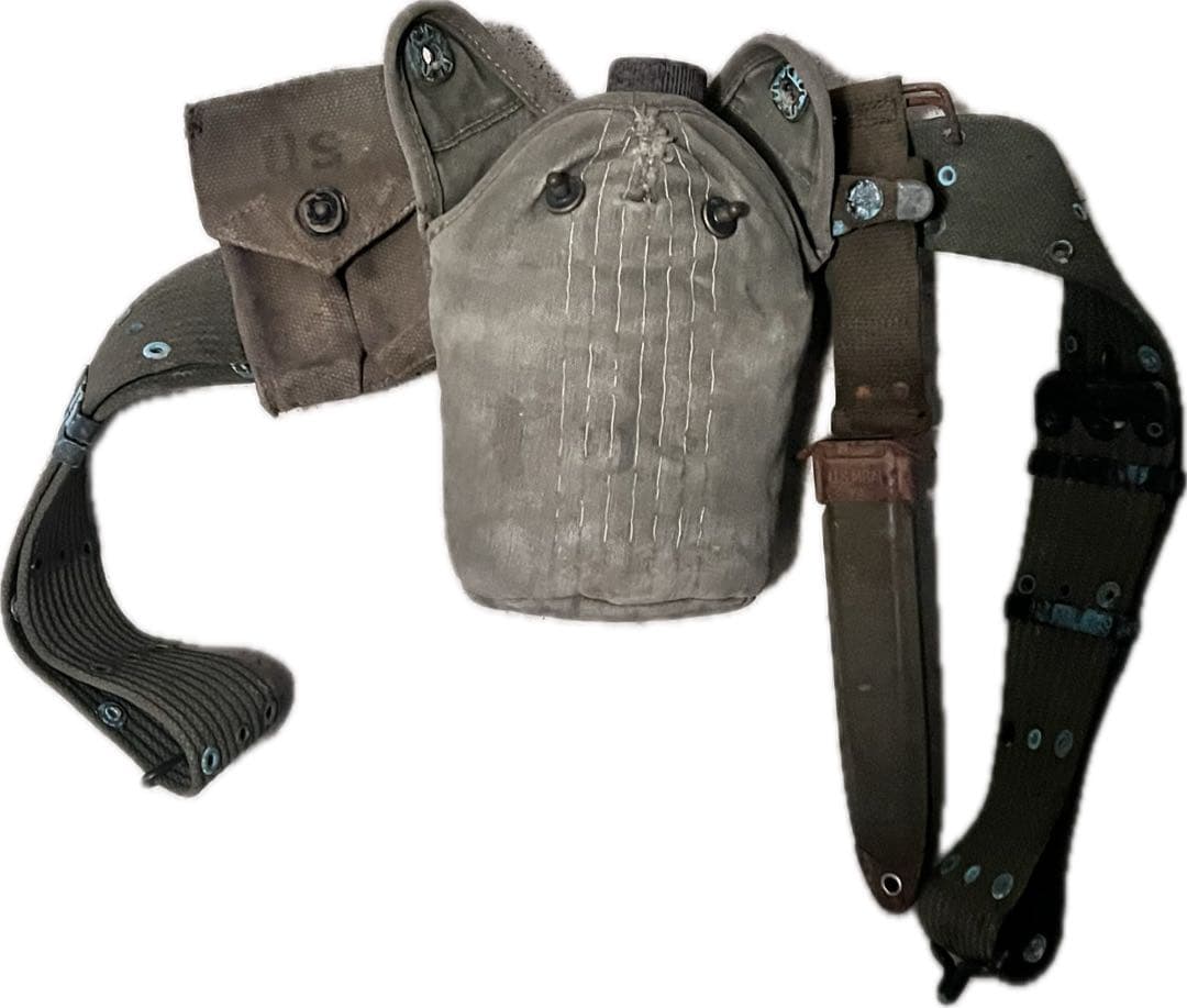 WW2/M-1936 米軍実物装備 水筒(1945年製) M8A1鞘付