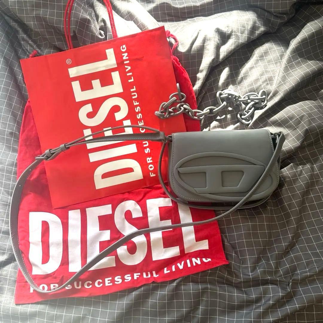 DIESEL ディーゼル 1dr ショルダーバッグ グレー
