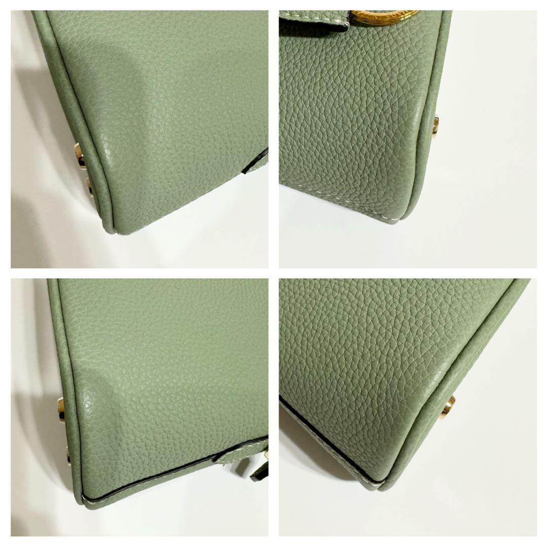 れい 様　ボナベンチュラ　エマ　ミニ　2wayショルダーバッグ　グリーン　レザー