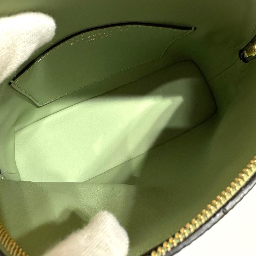 れい 様　ボナベンチュラ　エマ　ミニ　2wayショルダーバッグ　グリーン　レザー