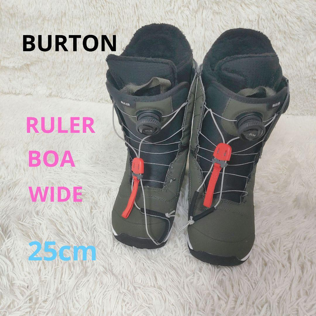 BURTON RULER BOA WIDE スノーボードブーツ 25cm カーキ