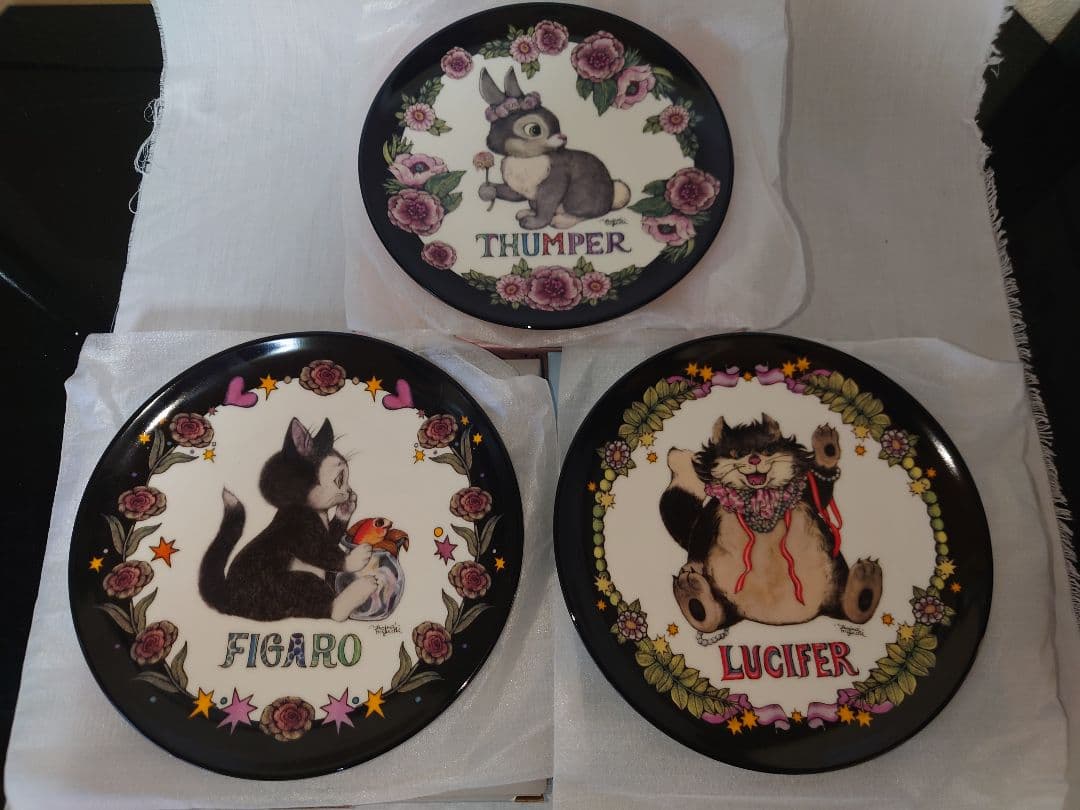 ヒグチユウコ ディズニー プレート フィガロ とんすけ ルシファー 3枚セット