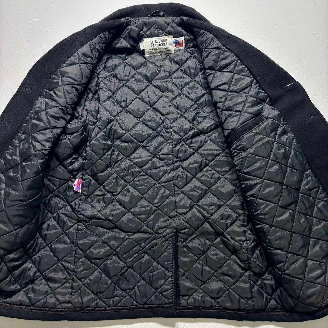 SCHOTT U.S.740N Pコート ダブル キルティング 40サイズ 黒