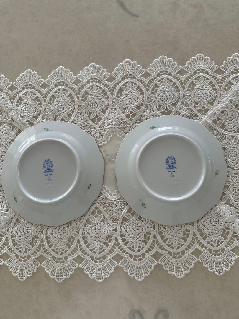 ヘレンド　アポニーグリーン皿