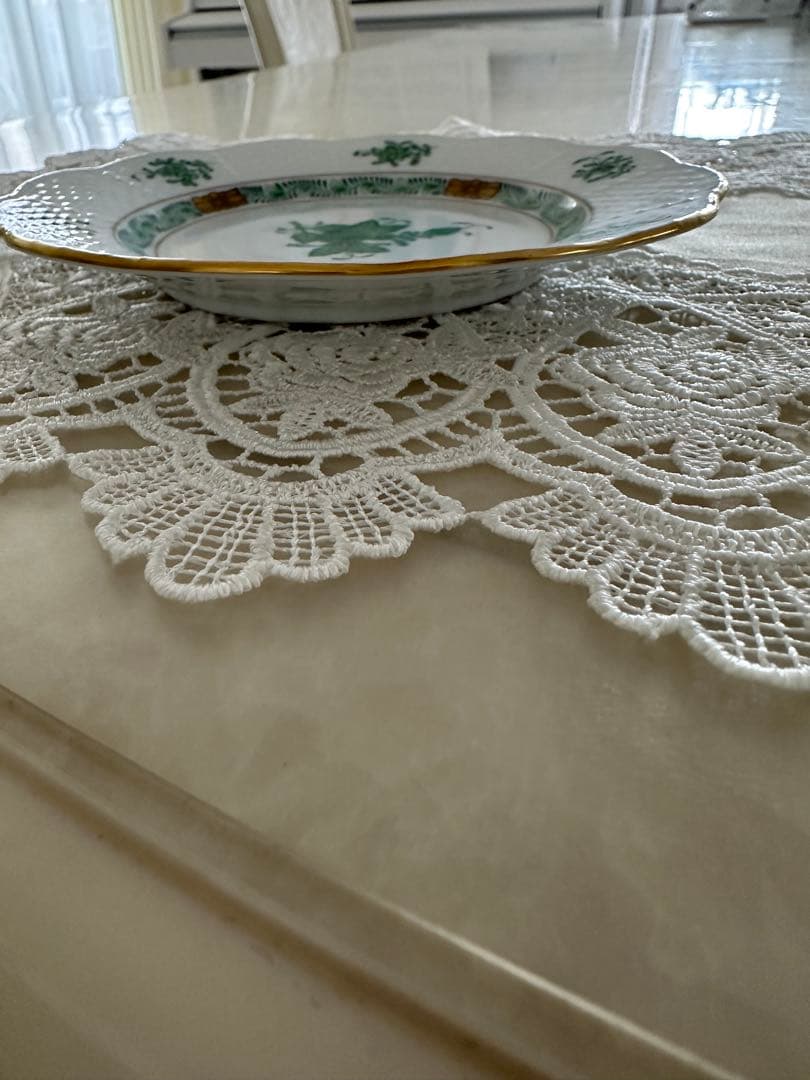 ヘレンド　アポニーグリーン皿