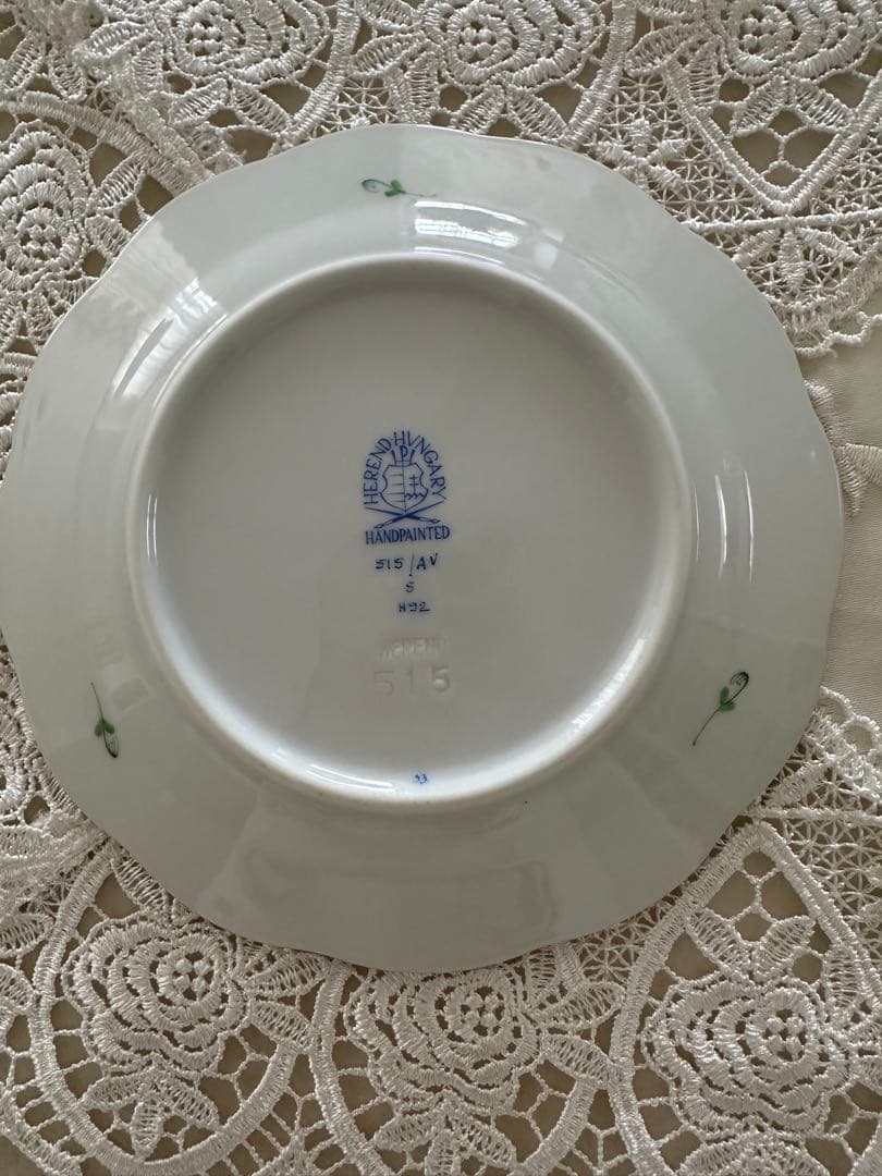 ヘレンド　アポニーグリーン皿
