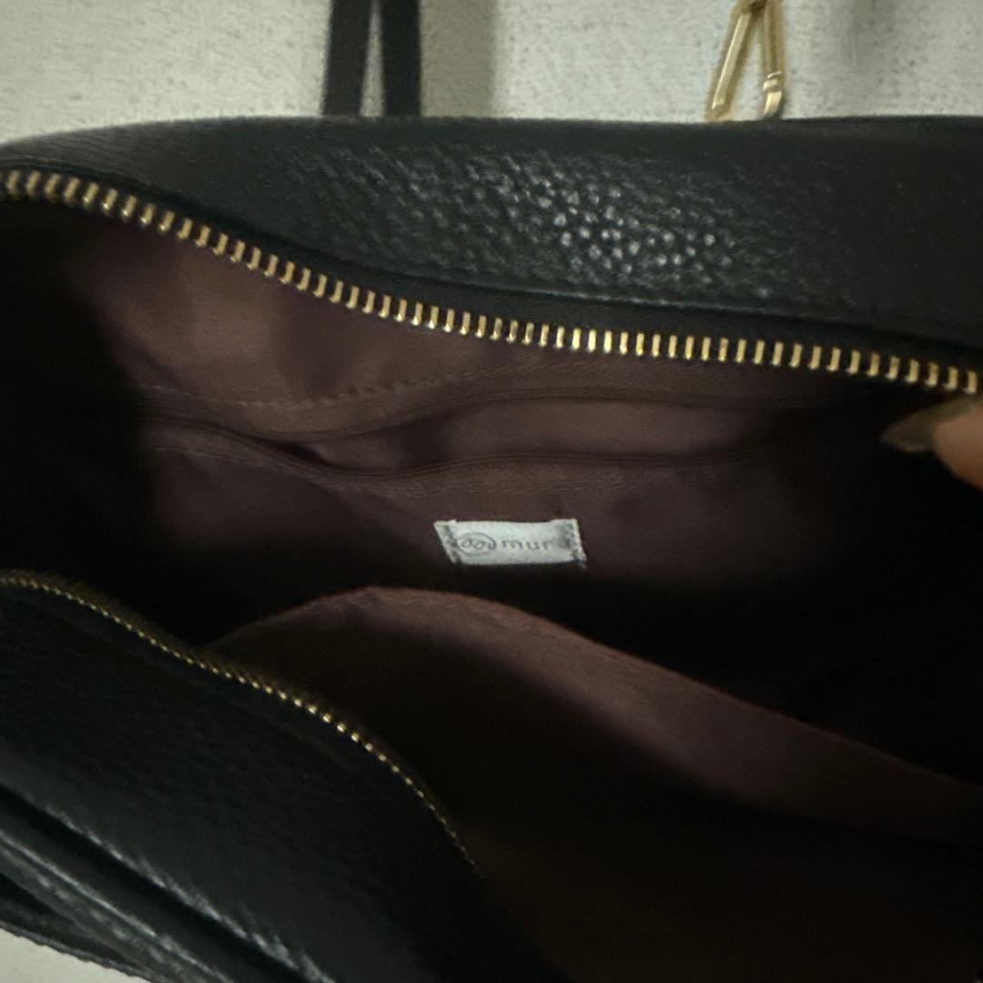 muraブラックショルダーバッグ新品未使用 ストラップ2種類 スキミング防止