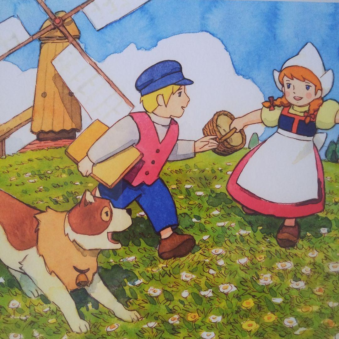 フランダースの犬 シリアルナンバー079/200 木製フレーム付き 40×32