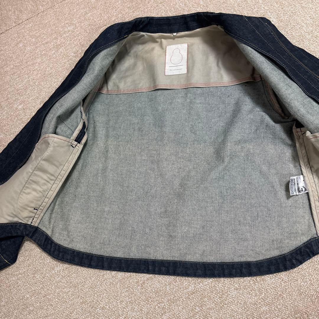 美品パラスパレス　ストレッチデニムボトル衿ブルゾン ネイビー　サイズ2
