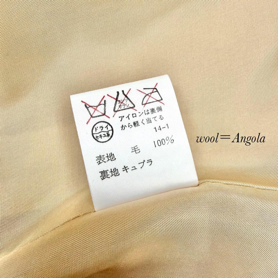 美品 カルバンクライン 最高級 ロングコート ベージュ M アンゴラ Aライン