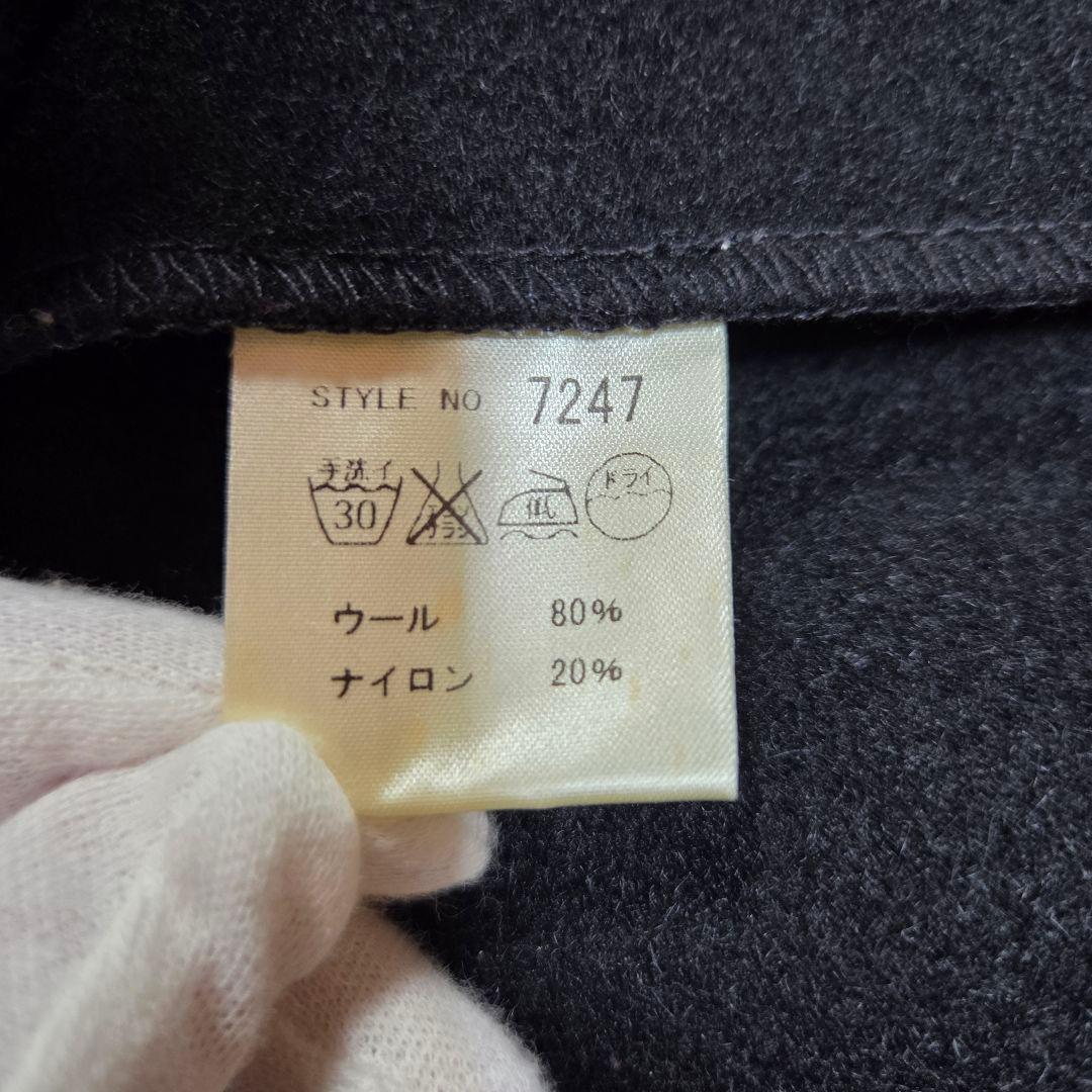 [美品]Schott ウールポンチョ ケープ フード付き ダブル M　ブラック