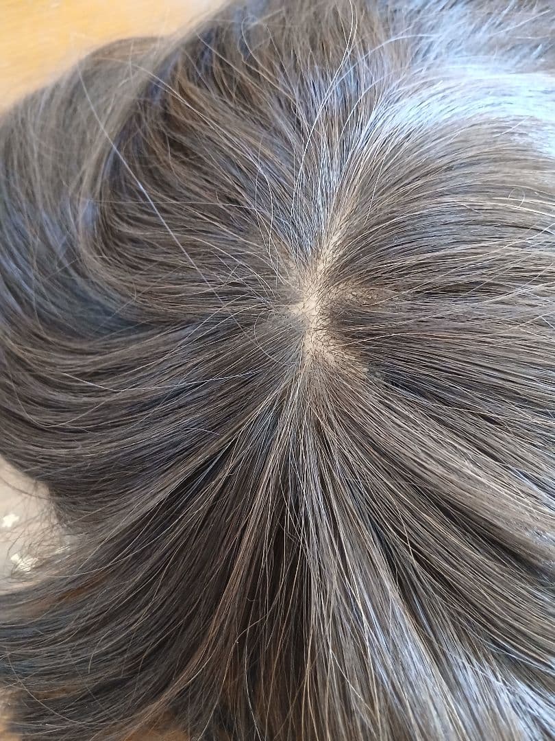 アクアドール　総手植え人毛MIX６分ウィッグ　リアルスキン　ナチュラルストレート