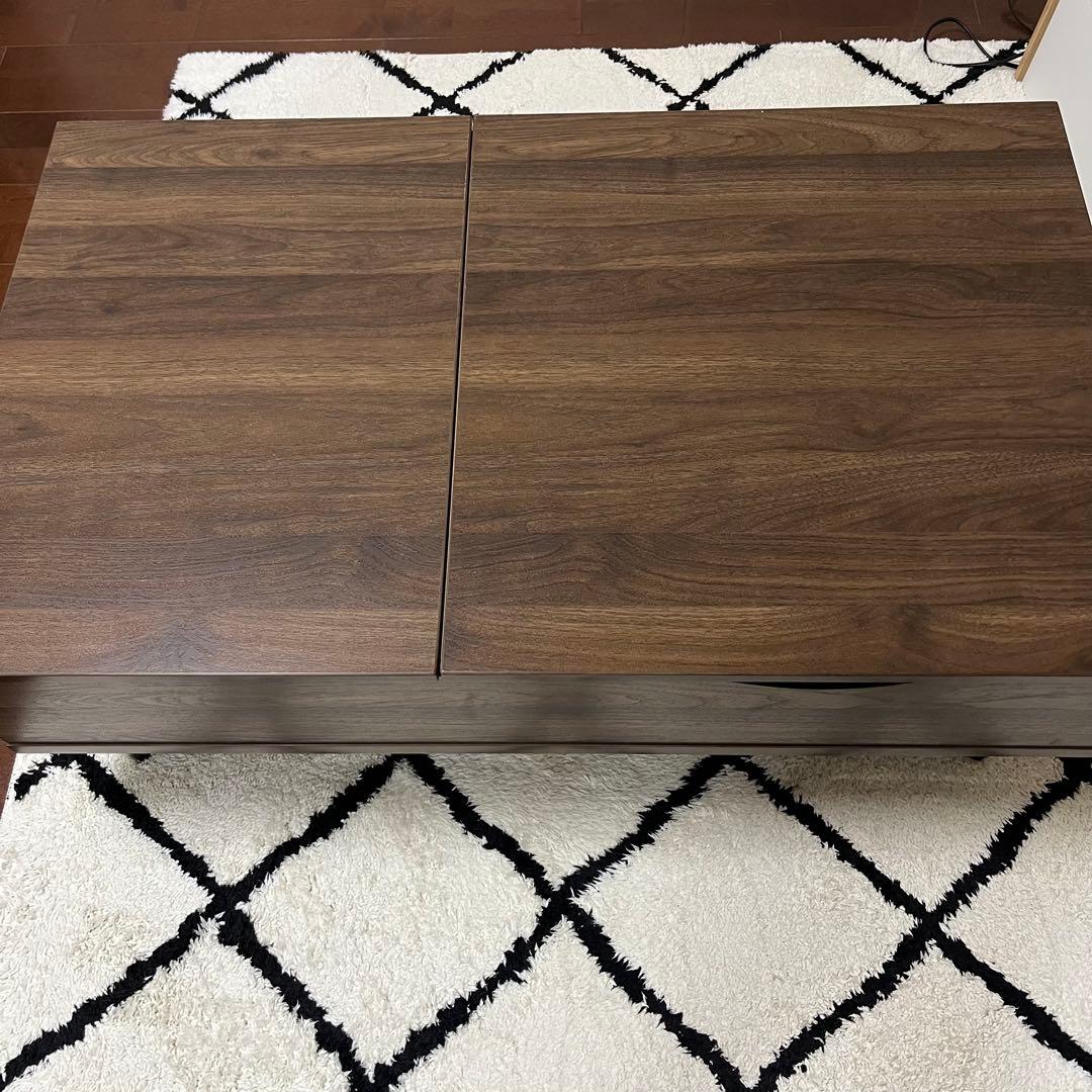 【美品】ニトリ　昇降リビングテーブル(リフティ 100 MBR）