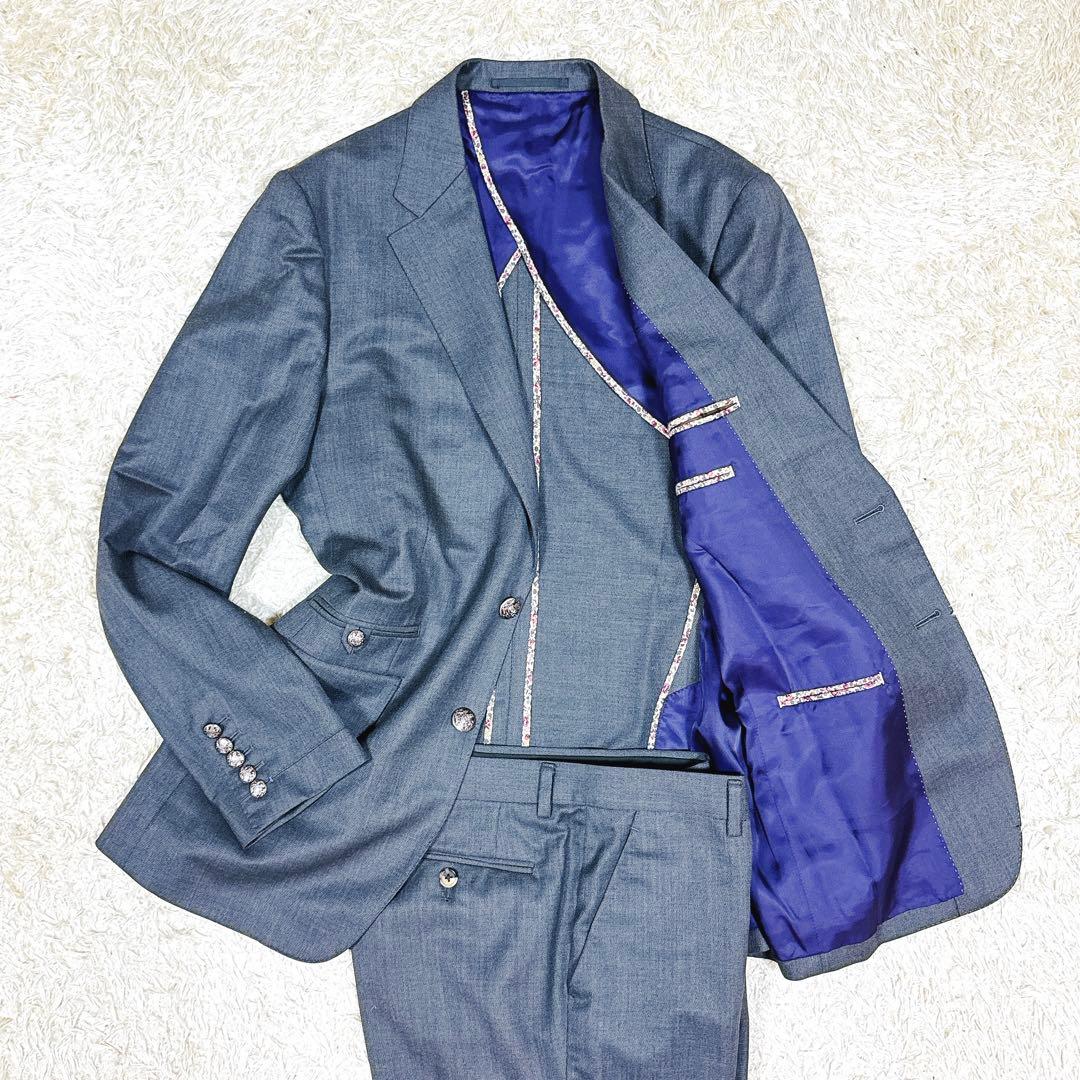 【極美品】Paul Smith ポールスミス メタルボタン グレー セットアップ