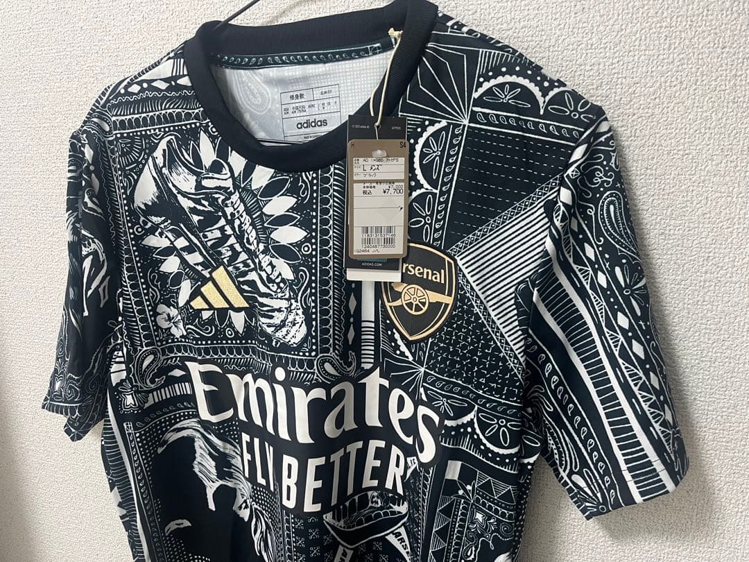 新品・未使用　アーセナル adidas イアン・ライトプレマッチLサイズ