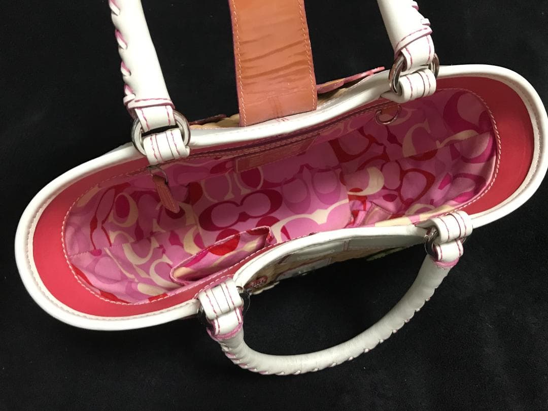 貴重 正規品 COACH コーチ ストローバッグ カゴバック 専用袋付き