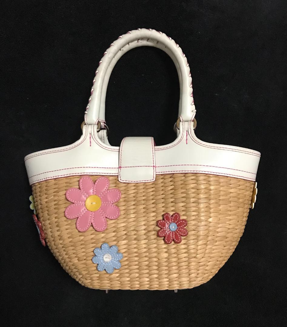 貴重 正規品 COACH コーチ ストローバッグ カゴバック 専用袋付き