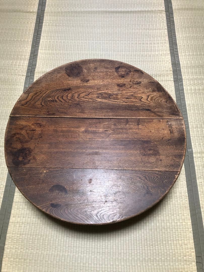 昭和レトロ ちゃぶ台　円形　折りたたみ式 丸型