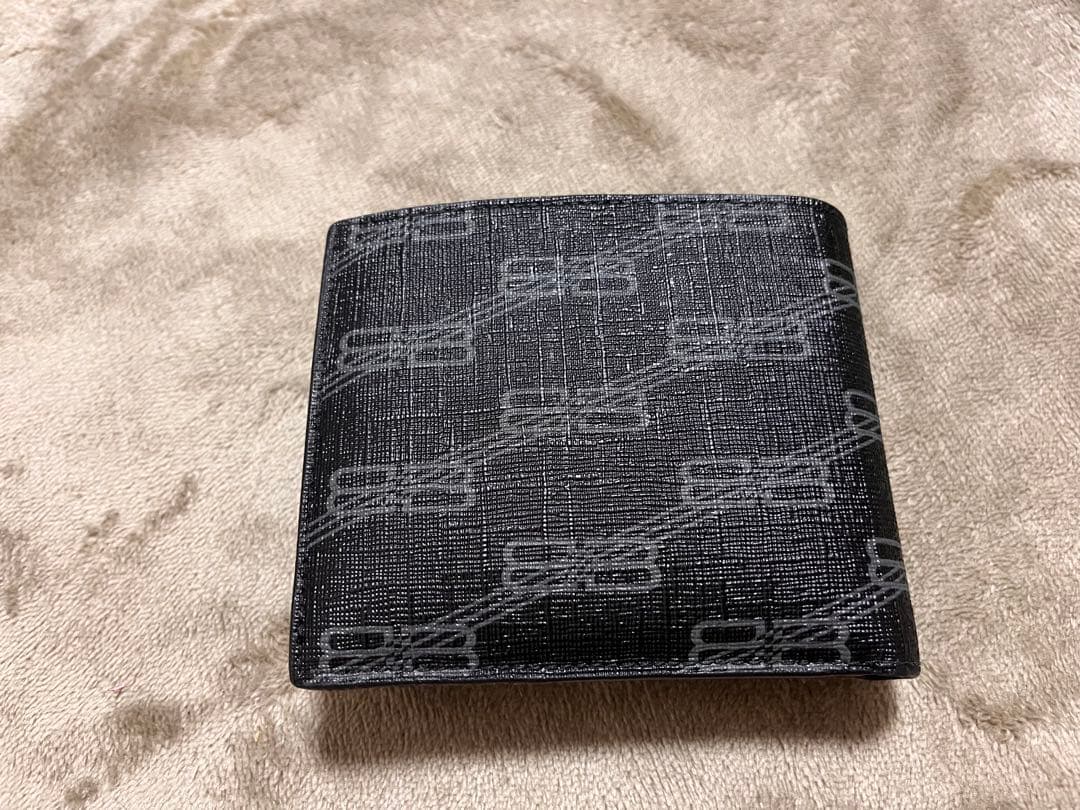 【ベベ】BALENCIAGA ブラック 二つ折り財布Folded Coin