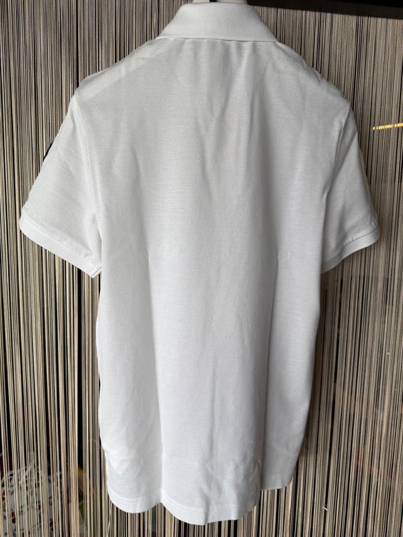 モンクレール MONCLER ホワイト トリコロール各色マルチロゴ半袖ポロシャツ