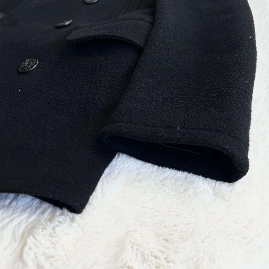 1PIU1UGUALE3 BLACK Military カシミヤ　Pコート