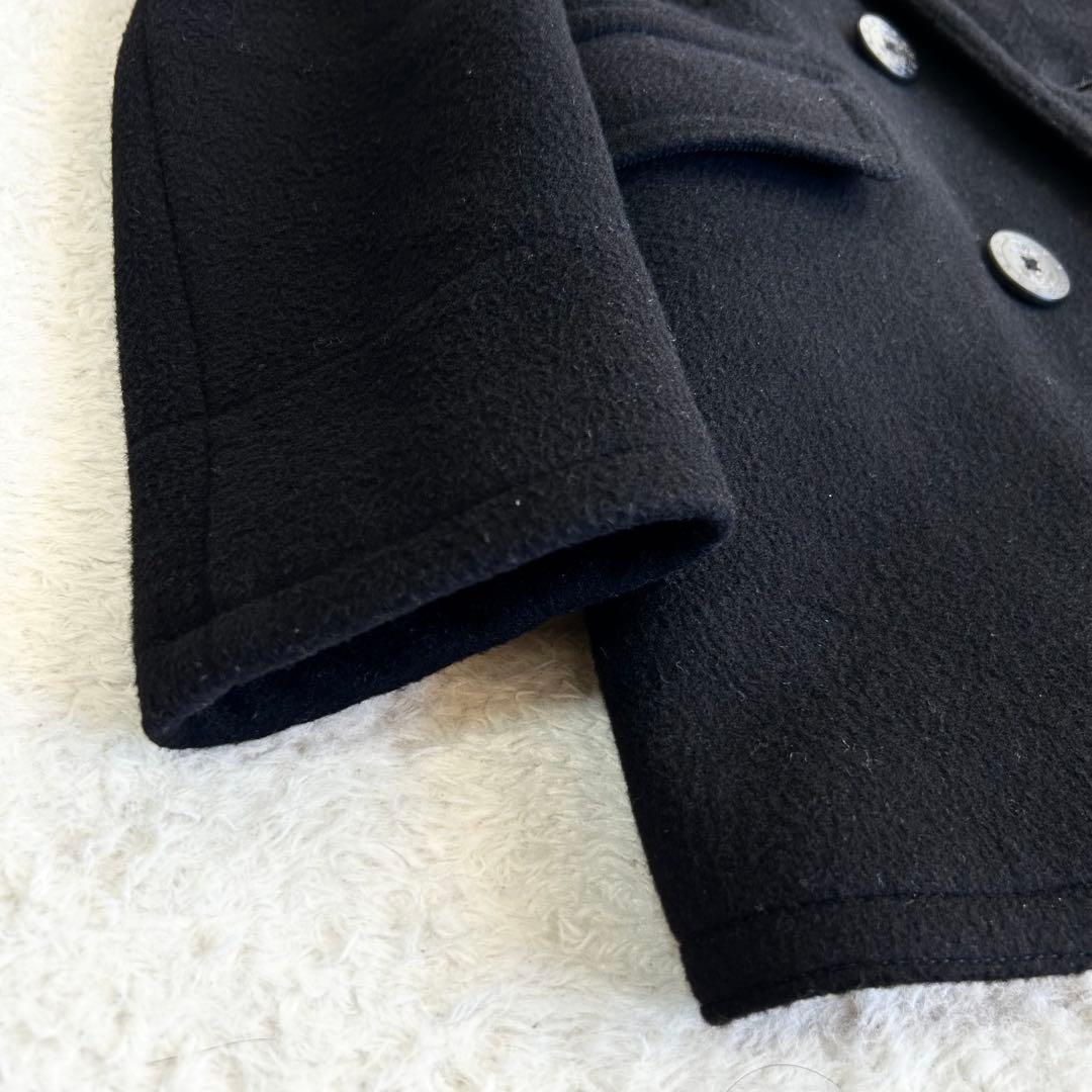 1PIU1UGUALE3 BLACK Military カシミヤ　Pコート