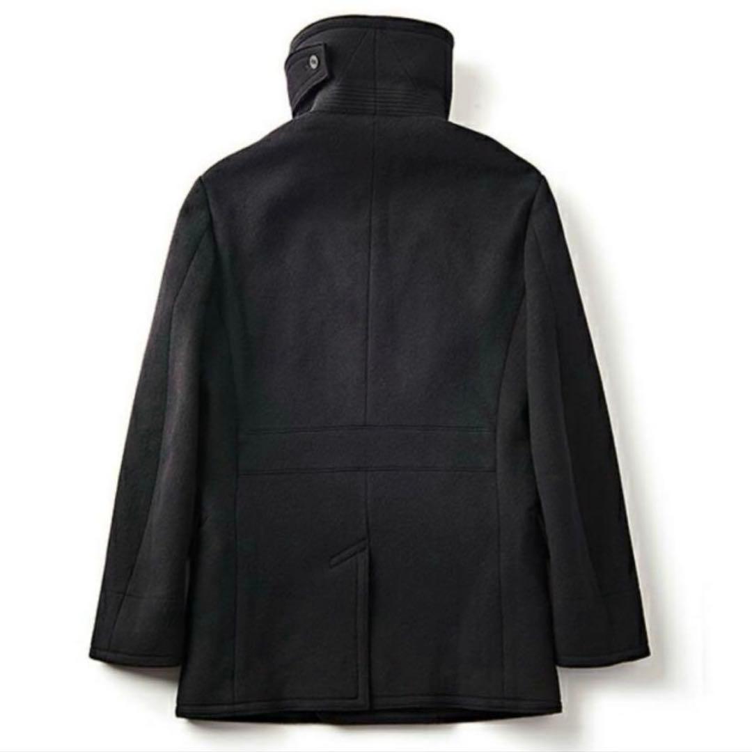 1PIU1UGUALE3 BLACK Military カシミヤ　Pコート