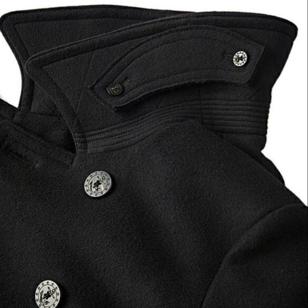 1PIU1UGUALE3 BLACK Military カシミヤ　Pコート